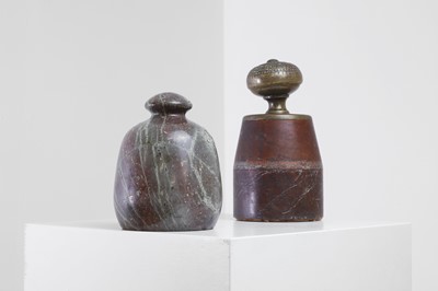 Lot 421 - Two turned doorstops