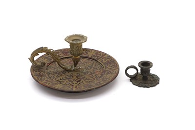 Lot 139 - A boullework chamberstick