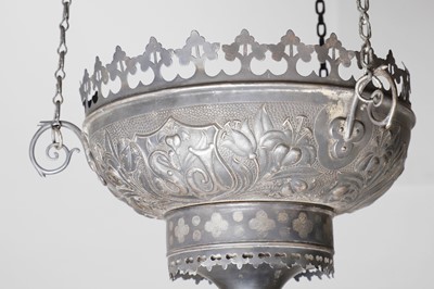 Lot 425 - A silver hanging lantern