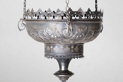 Lot 425 - A silver hanging lantern