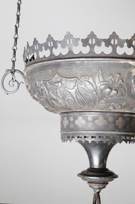 Lot 425 - A silver hanging lantern