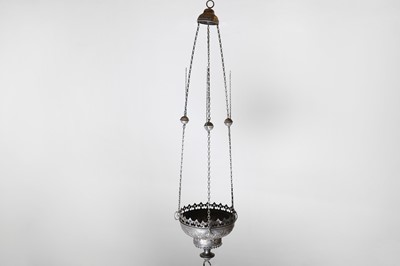 Lot 425 - A silver hanging lantern
