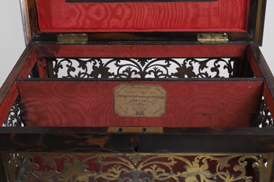 Lot 397 - A Victorian boulle work correspondence box