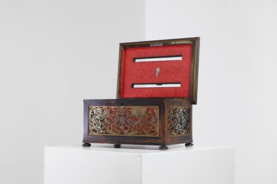 Lot 397 - A Victorian boulle work correspondence box