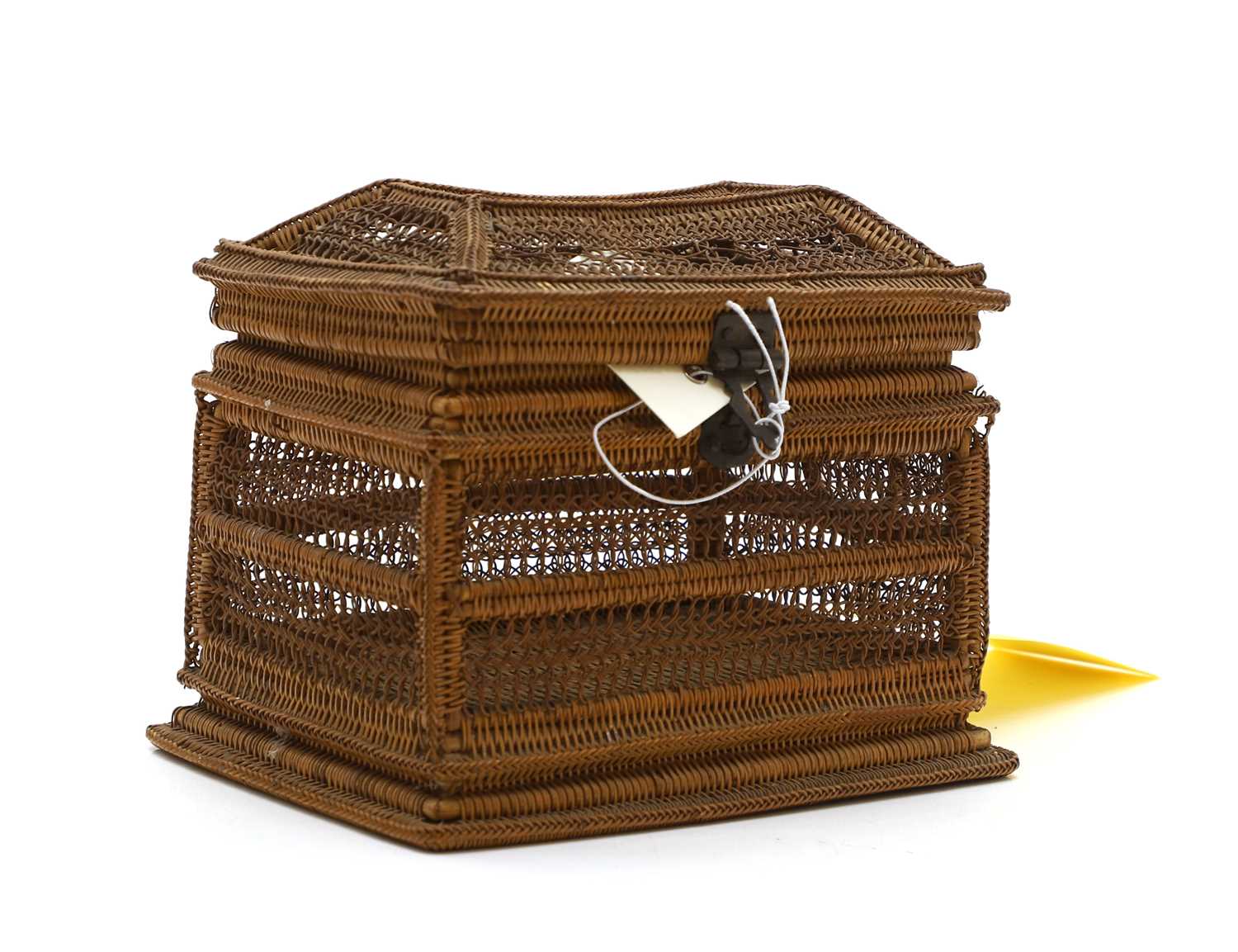 Lot 119 - A woven basket box