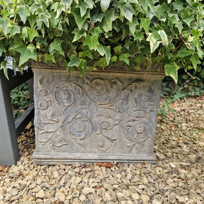 Lot 525 - A pair of Bulbeck Foundry lead planters
