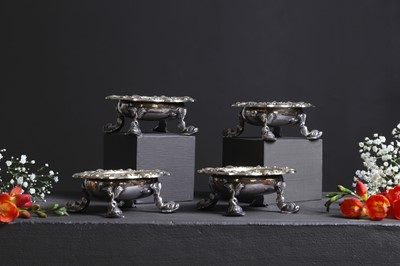 Lot 440 - Four George III silver-gilt salt cellars