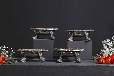Lot 440 - Four George III silver-gilt salt cellars