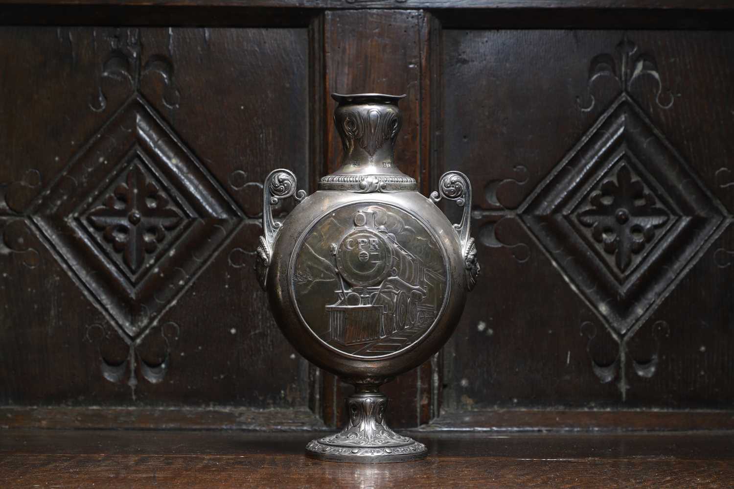 Lot 48 - A silver moon vase