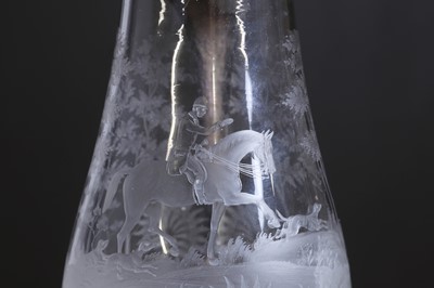 Lot 438 - A Victorian silver-mounted and etched glass claret jug