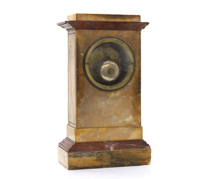 Lot 88 - An Empire sienna marble mantel clock