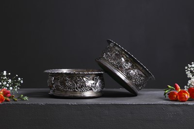 Lot 441 - A pair of George IV silver coasters