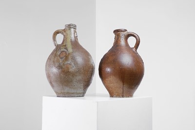 Lot 323 - Two large salt-glazed bellarmine jugs