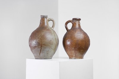 Lot 323 - Two large salt-glazed bellarmine jugs