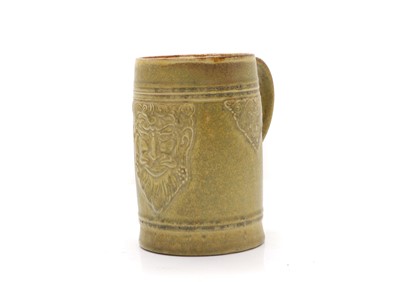 Lot 56 - A large salt glazed 'Johnny Souter' flagon
