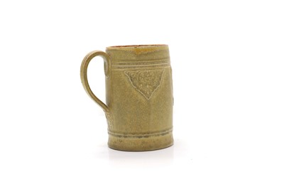 Lot 56 - A large salt glazed 'Johnny Souter' flagon