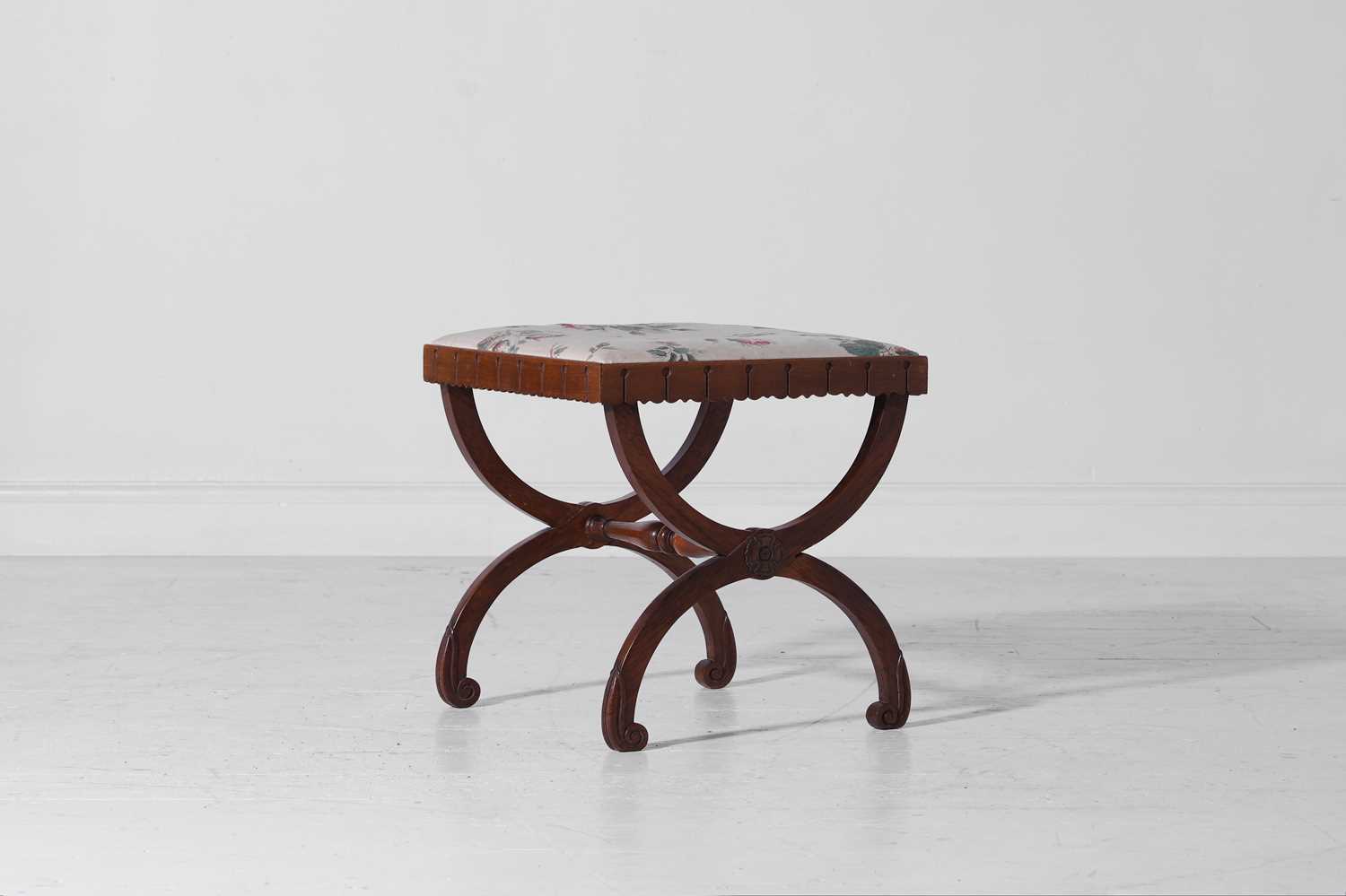 Lot 322 - A Regency rosewood 'X' frame stool