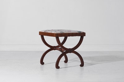 Lot 322 - A Regency rosewood 'X' frame stool