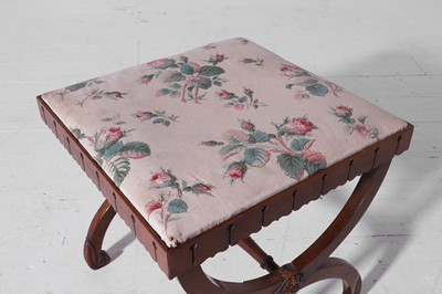Lot 322 - A Regency rosewood 'X' frame stool