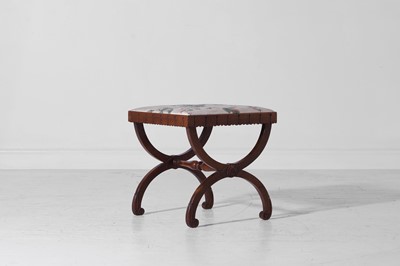Lot 322 - A Regency rosewood 'X' frame stool