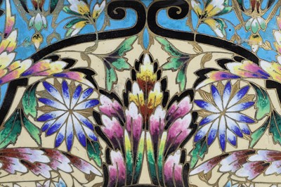 Lot 316 - An ormolu and champlevé enamel desk stand