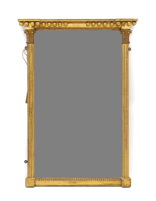 Lot 168 - A George III giltwood pier glass mirror