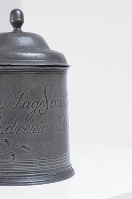 Lot 325 - A Napoleonic Wars commemorative pewter tobacco jar and cover