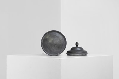 Lot 325 - A Napoleonic Wars commemorative pewter tobacco jar and cover