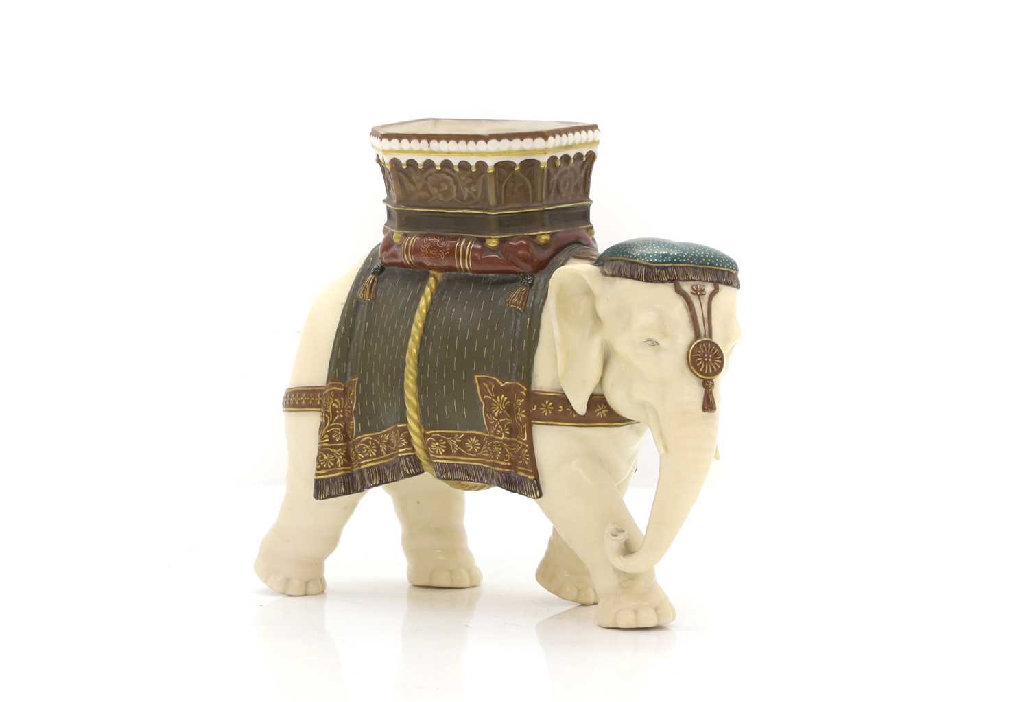 Lot 65 - A Royal Worcester elephant flower vase