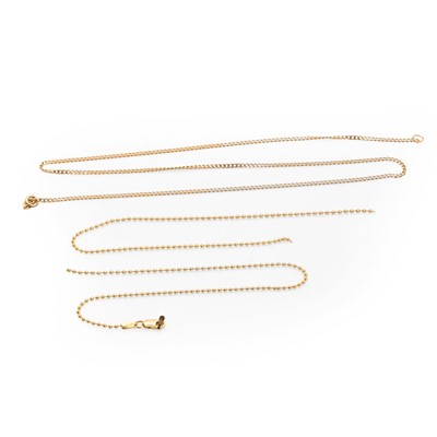 Lot 215 - Two gold chains