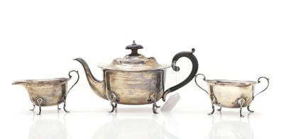 Lot 2 - A three part silver tea service