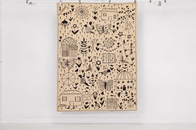 Lot 491 - A flat-weave wool rug