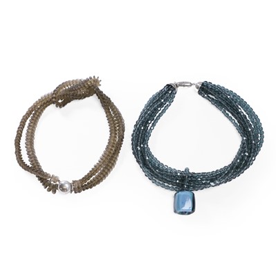Lot 1214 - Two Murano glass bead necklaces, by Oggetti