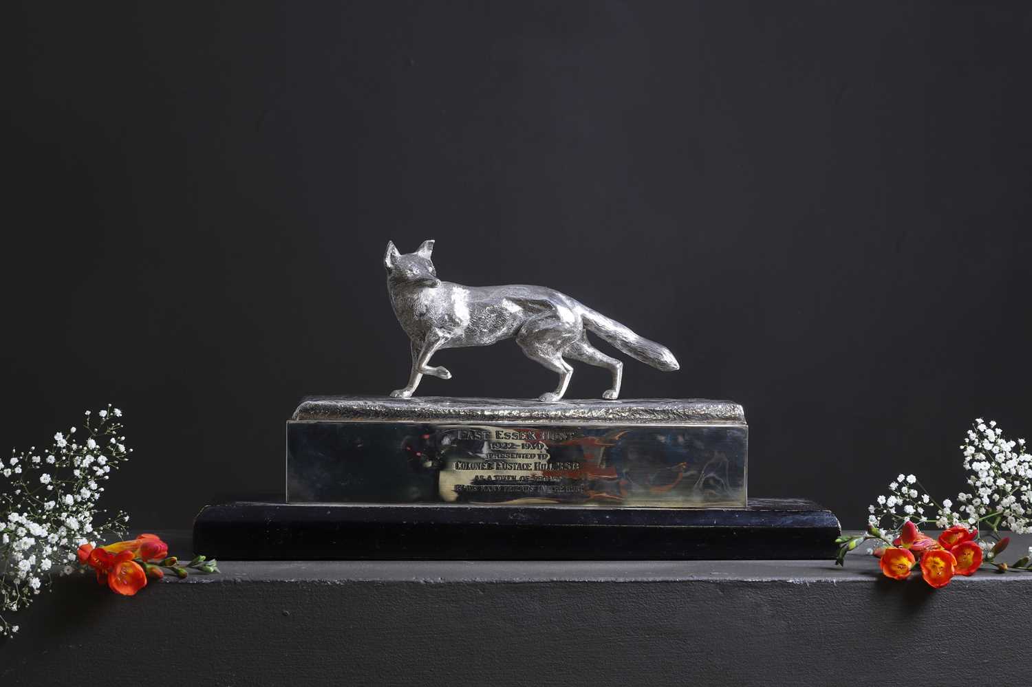 Lot 448 - A George V silver hunting trophy