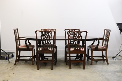 Lot 501 - A set of six mahogany Chippendale style chairs
