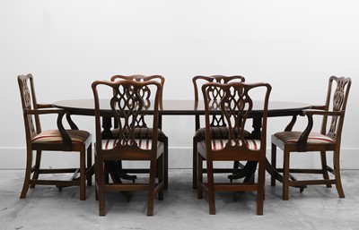 Lot 501 - A set of six mahogany Chippendale style chairs