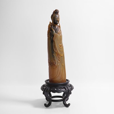 Lot 151 - A Chinese horn figure