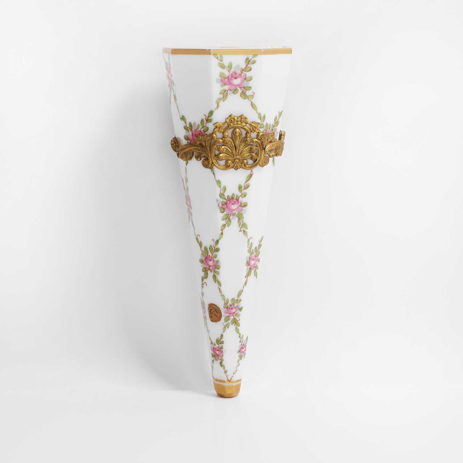 Lot 51 - A Baccarat opaline glass vase