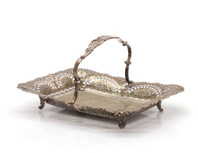 Lot 9 - A silver pierced fruit basket