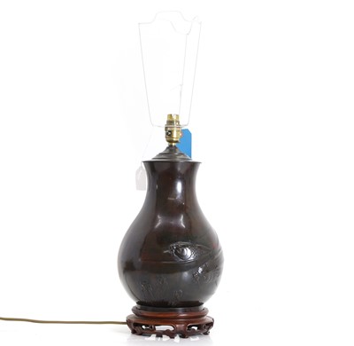 Lot 472 - A Japanese bronze vase