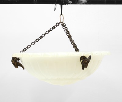 Lot 472 - A frosted glass plafonnier