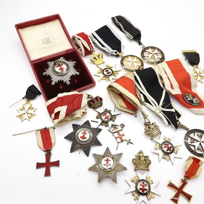 Lot 311 - A collection of Masonic Knights Templar medals and jewels