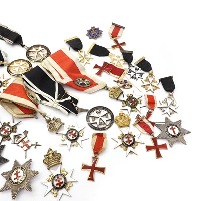 Lot 311 - A collection of Masonic Knights Templar medals and jewels