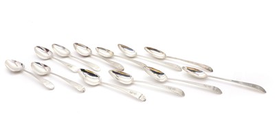 Lot 12 - A composed set of twelve Irish George III silver tablespoons