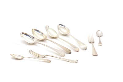 Lot 1 - A collection of silver cutlery