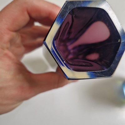 Lot 168 - A group of seven Murano sommerso glass vases