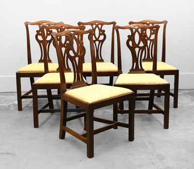 Lot 526 - A set of six George III mahogany dining chairs