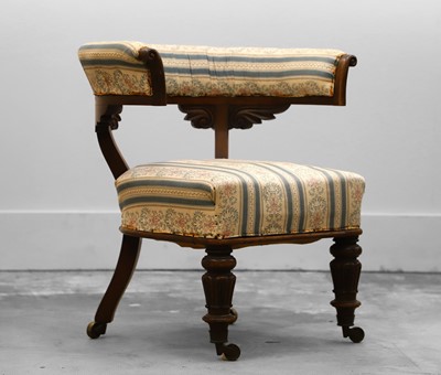 Lot 503 - A William IV mahogany library chair