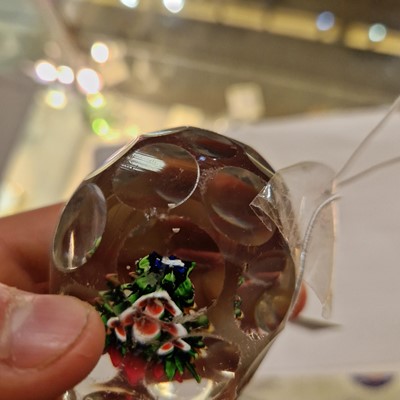 Lot 37 - A Saint-Louis glass hand-cooler paperweight