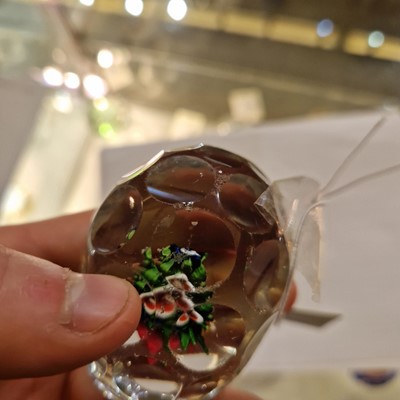 Lot 37 - A Saint-Louis glass hand-cooler paperweight